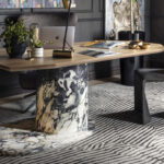 Lizette Marie Interiors | Breccia Capraia Polished Marble | Photo by Vivian Johnson Slab
