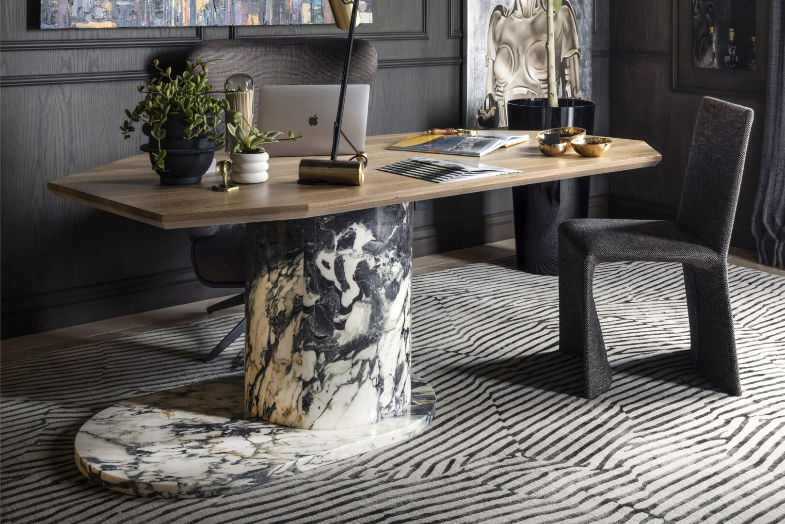 Lizette Marie Interiors | Breccia Capraia Polished Marble | Photo by Vivian Johnson Slab