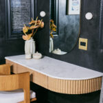 Tineke Triggs Interiors | Calacatta Caldia Honed Marble | Photo by Arthur Alvarez Slab