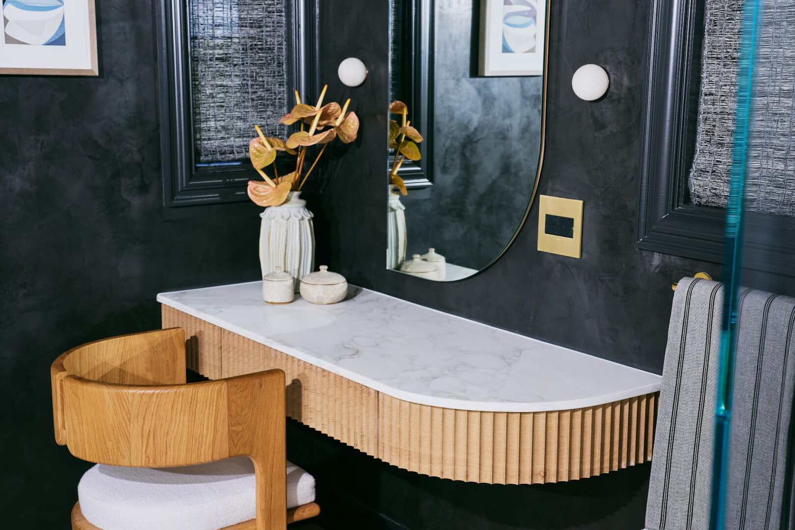 Tineke Triggs Interiors | Calacatta Caldia Honed Marble | Photo by Arthur Alvarez Slab