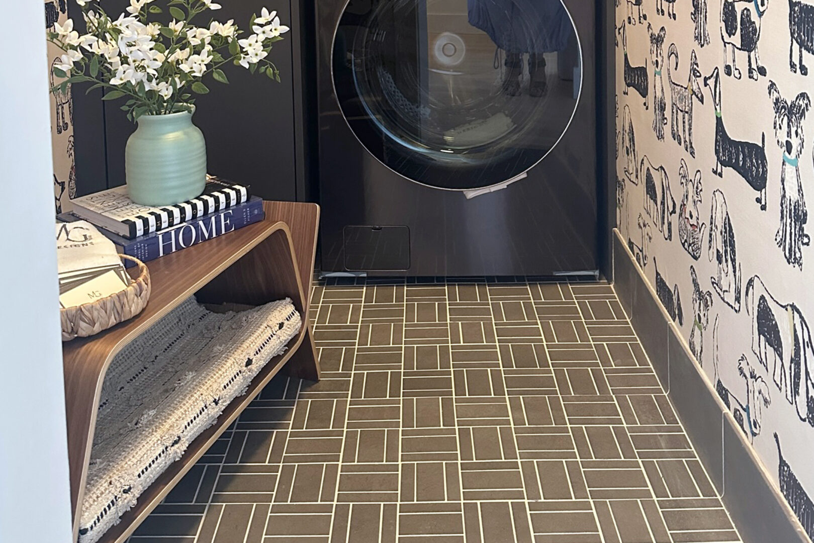 MGG Designs | Crossville Inc. Notorious Porcelain Tile Mosaic in Leading Man Slab