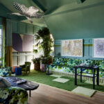 Designer: DLC-ID | Photographer: John Merkl | Materials: Cipollino Marble & Verde Alpi Serpentine Slab