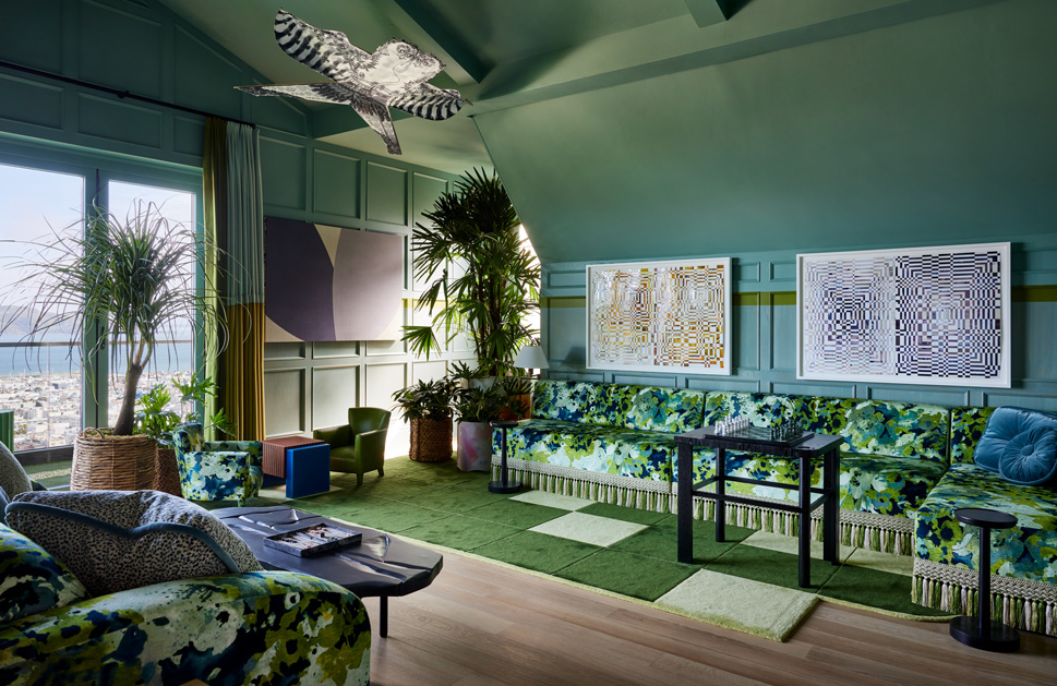 Designer: DLC-ID | Photographer: John Merkl | Materials: Cipollino Marble & Verde Alpi Serpentine Slab