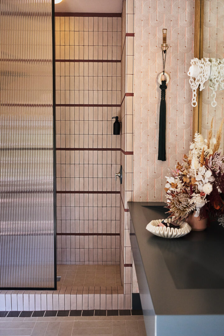 Designer: Nash Design Group | Photographer: Christopher Stark | Material: Como Taupe Sandblasted & Brushed Slab