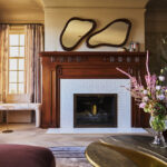 Designer: Peruri Design | Photographer: Bess Friday | Material: Alaskan Pearl / Mosaic Thassos, Shell Slab