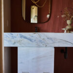 Designer: Peruri Design | Photographer: Bess Friday | Material: Bianco Lasa Polished & Dekton Umber Slab