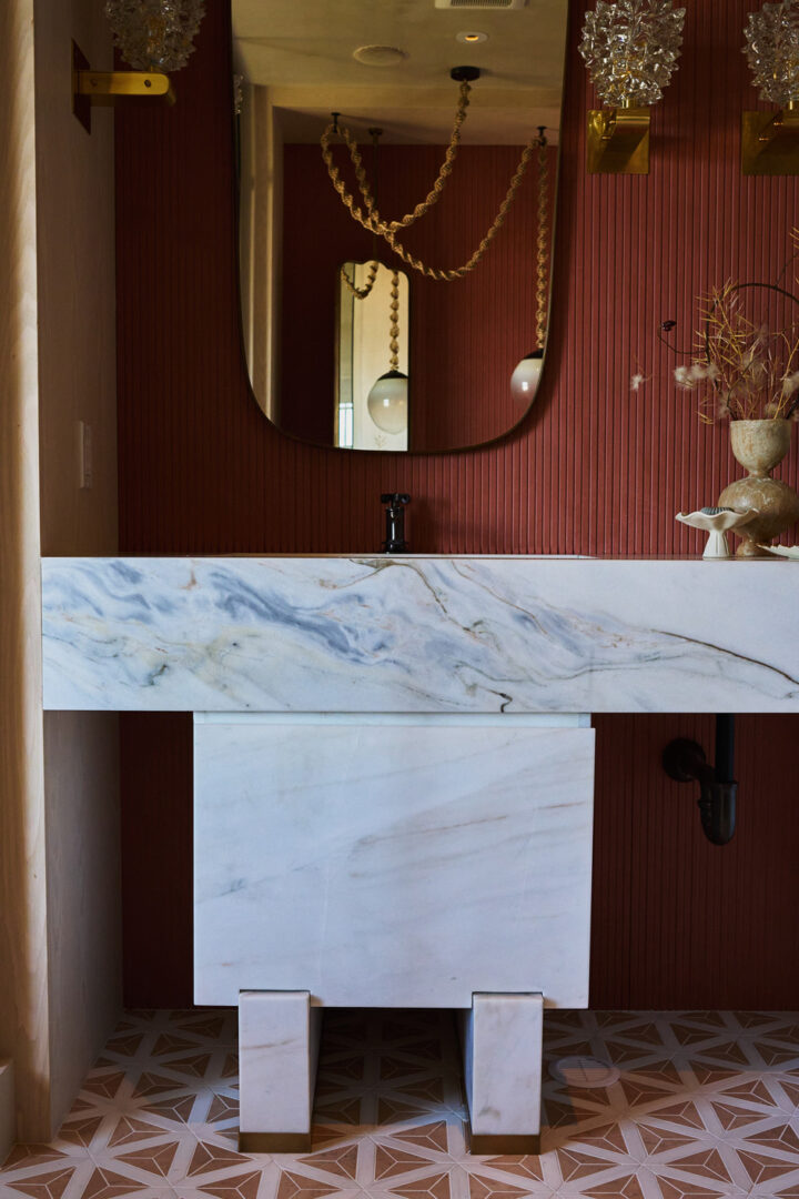Designer: Peruri Design | Photographer: Bess Friday | Material: Bianco Lasa Polished & Dekton Umber Slab