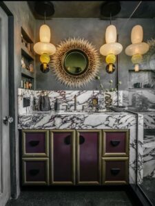 Designer: Caroline Lizarraga | Photographer: Christopher Stark | Material: Calacatta Viola Marble