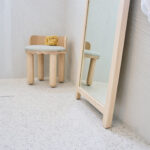 Marsh and Clark Design | Studio Marble Impressions Glass Pixy Mosaic in Grey + White Matte | Photo by Arthur Alvarez Slab