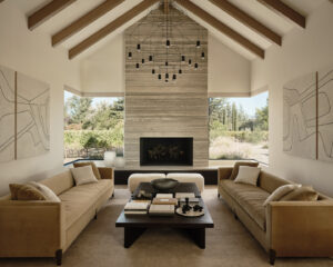 Designer: Studio Jyo | Photographer: R. Brad Knipstein Photography | Architect: Leong Architects | Material: Silver Travertine