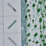 Designer: Ansley Majit | Photographer: Arthur Alvarez | Materials: Verde Antigua Honed Marble, Michelle Gerson Stix Multi Honed Stone Mosaic Slab