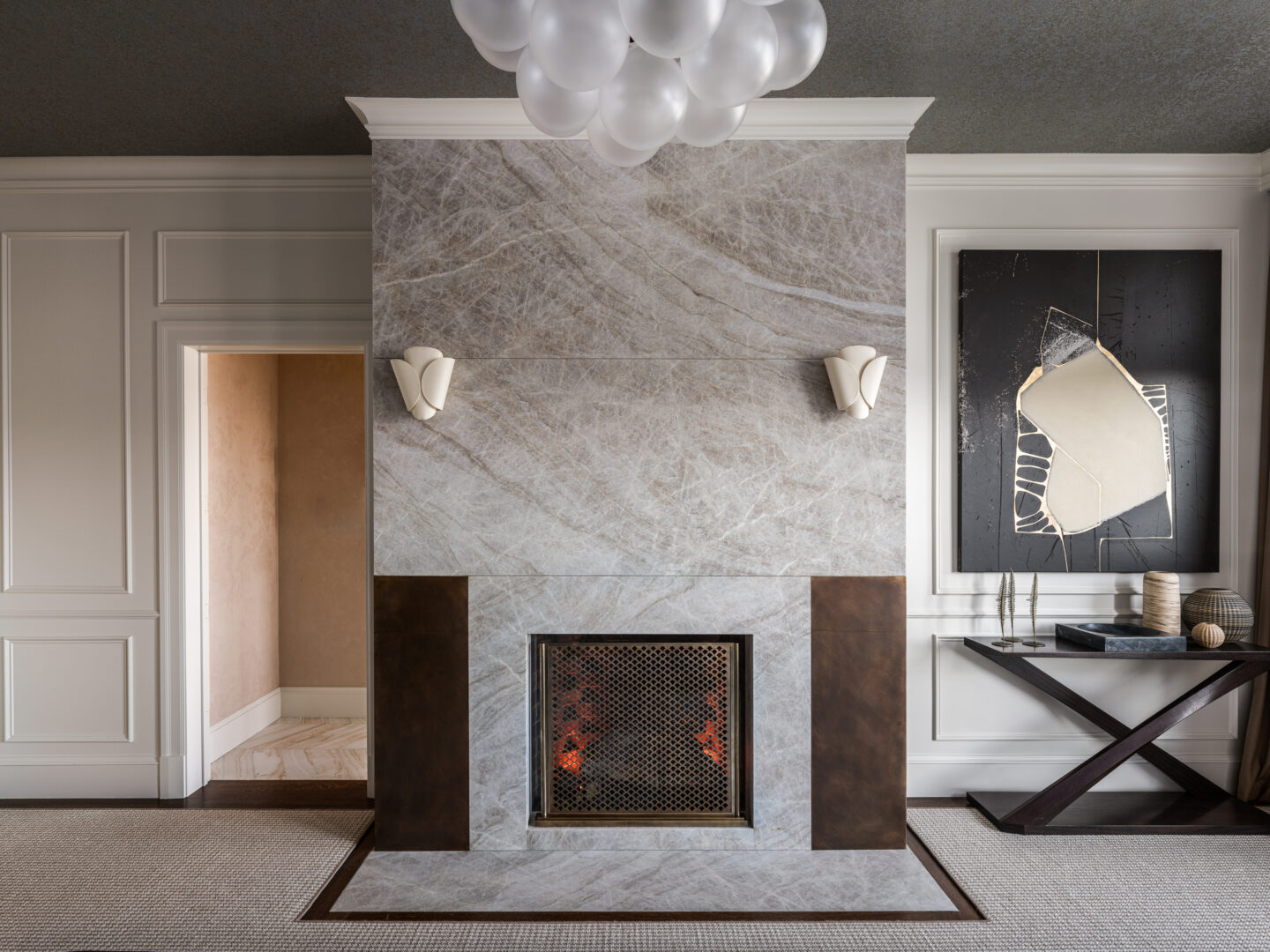 Designer: Lauren Berry | Photographer: Christopher Stark | Materials: Taj Mahal Leathered Quartzite Slab
