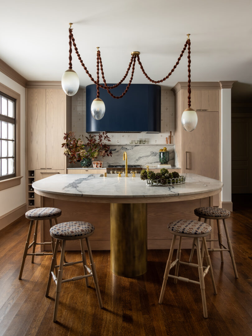 Designer: Katie Monkhouse | Photographer: Stephanie Russo | Materials: Breccia Napolitana Honed Marble Slab