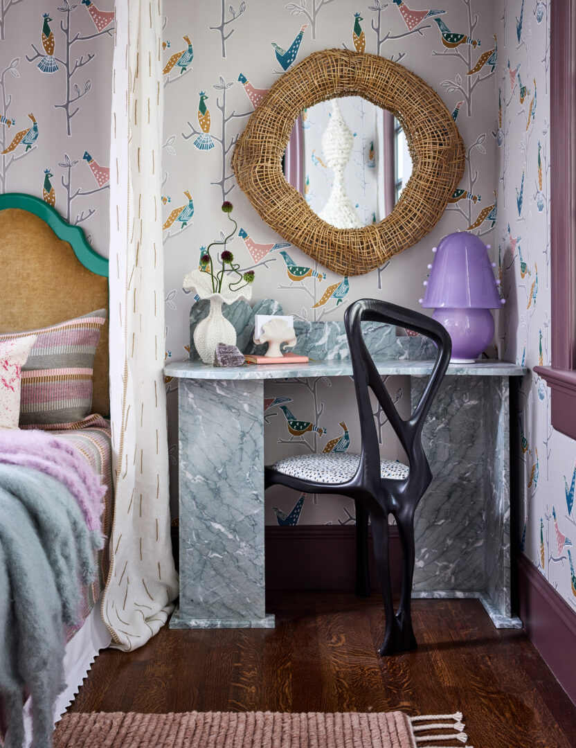 Designer: Ansley Majit | Photographer: John Merkl | Materials: Verde Antigua Honed Marble Slab