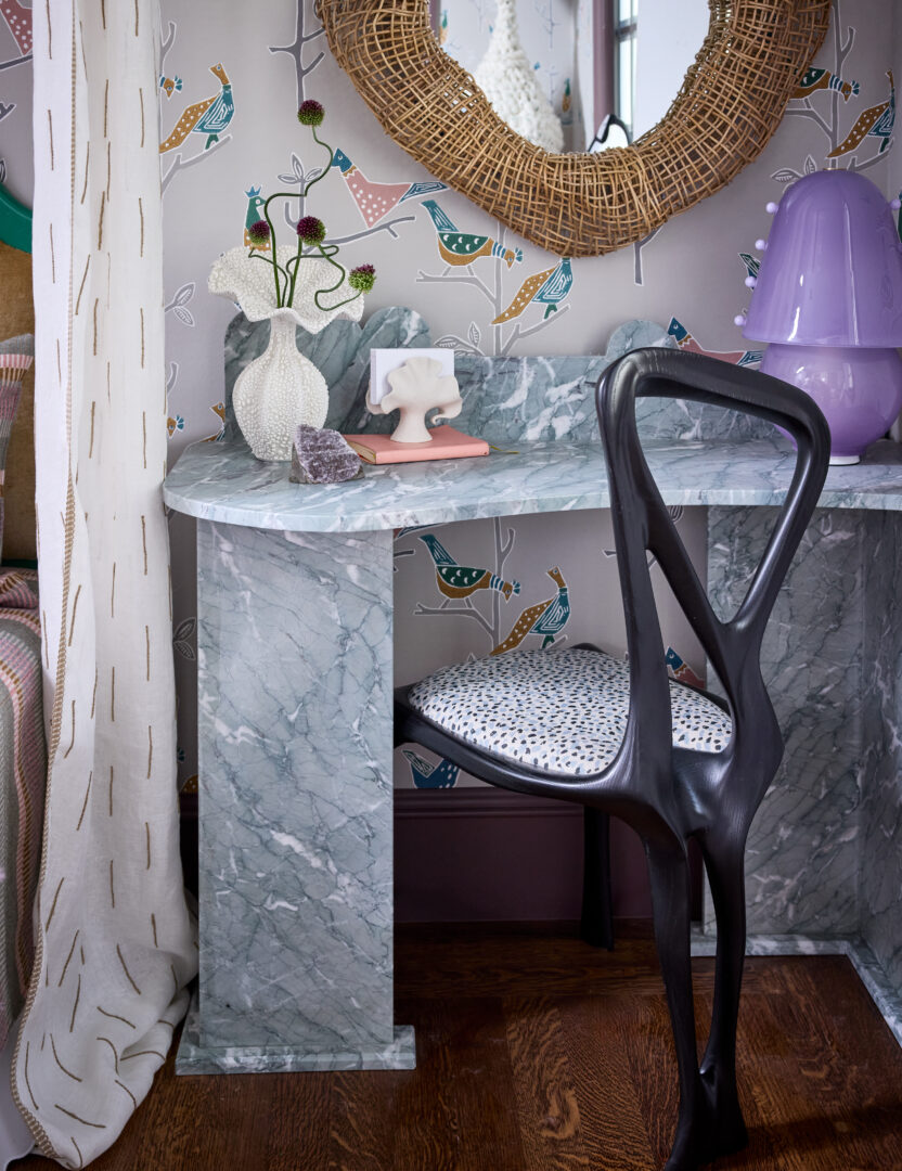Designer: Ansley Majit | Photographer: John Merkl | Materials: Verde Antigua Honed Marble Slab