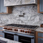 Designer: Kelly Hohla | Photographer: John Merkl | Materials: Oceanico Leathered Marble Slab