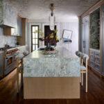 Designer: Kelly Hohla | Photographer: John Merkl | Materials: Oceanico Leathered Marble Slab