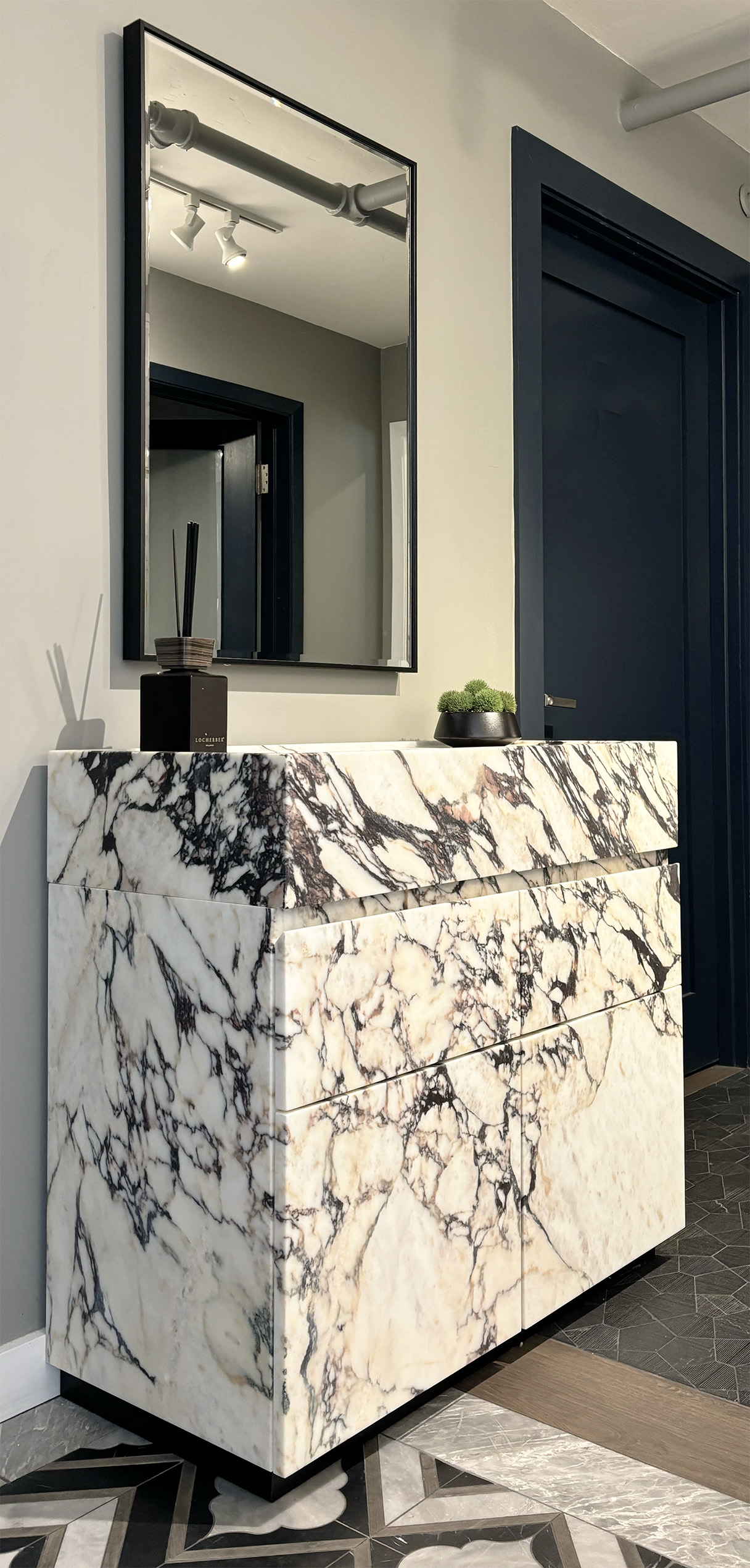 Calacatta Viola Custom Carved Vanity