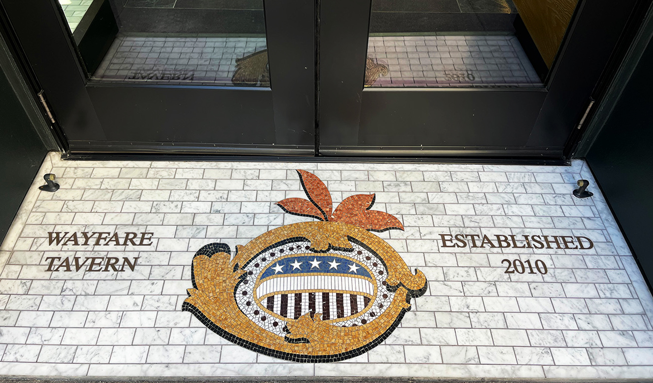 Wayfare Tavern | Material: Custom Mosaic Slab