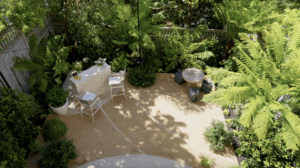 Designer: Katharine Webster | Photographer: Arthur Alvarez | Materials: Creme du Provence Flamed & Brushed Limestone, Porto Beige Rock Face Limestone Skin, Porto Beige Honed Limestone