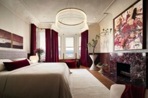 Designer: Castellanos Interiors | Photographer: Jose Manuel Alorda | Contractor: Castellanos Construction | Material: Rosso Levanto Marble