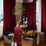 Designer: Castellanos Interiors | Photographer: Jose Manuel Alorda | Contractor: Castellanos Construction | Material: Rosso Levanto & Standard Glazed Brick Color Lingonberry by McIntyre Tile Slab