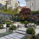 Designer: Martinelli Design | Photographer: Paul Dyer | Young and Burton | Materials: Ceppo Di Gre Limestone, Seville Limestone, Como Taupe Limestone, Indiana Limestone, Ivory & Silver Travertine Veneer