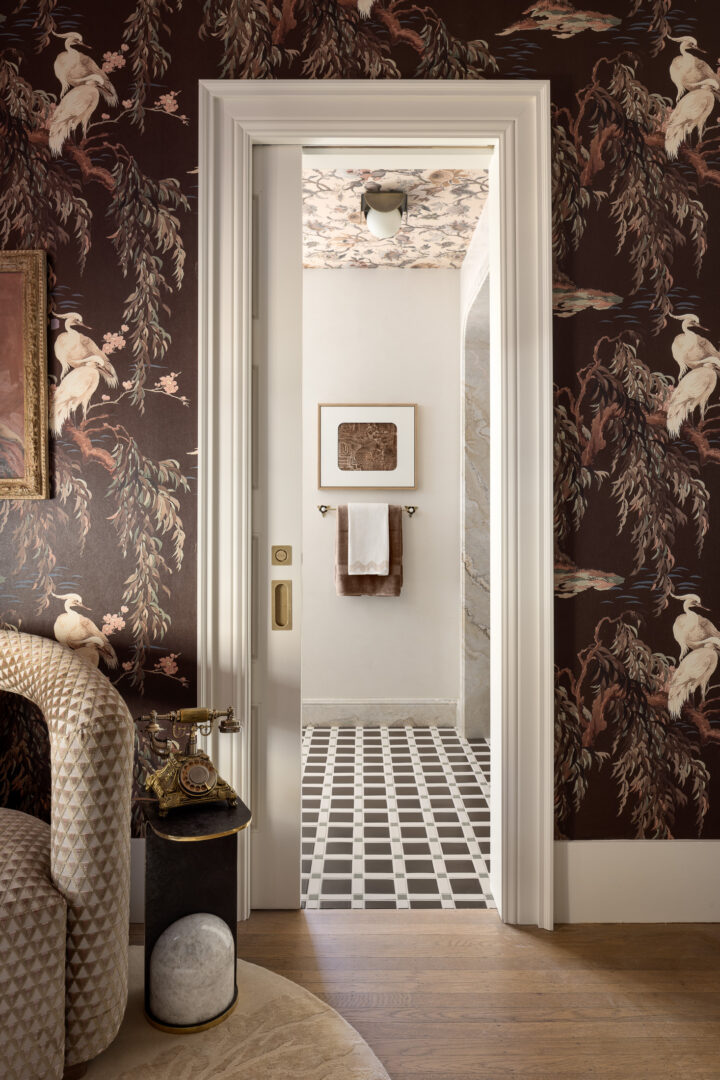 Designer: Sonoma Interiors | Photographer: Tim D. Coy Photography | Contractor: Dotto Company | Materials: Dolce Vita Marble (countertop & shower walls); Essential Collection in Colors: Whidbey, Maize Brown, & White Celadon by McIntyre Tile (floor) Slab