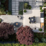 Designer: Martinelli Design | Photographer: Paul Dyer | Young and Burton | Materials: Ceppo Di Gre Limestone, Seville Limestone, Como Taupe Limestone, Indiana Limestone, Ivory & Silver Travertine Veneer