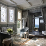 Designer: Kendall Wilkinson Design | Photographer: Paul Dyer | Contractor: Cook Construction | Materials: Como Gray Marble, Carrara Marble  Slab