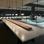 Architects: Aidlan Darling , BAR Architects, LA: Surface Design | Designer: BAMO | Builder: Cello Maudru Construction | Material: Calacatta Caldia Marble Honed & Chiseled Slab