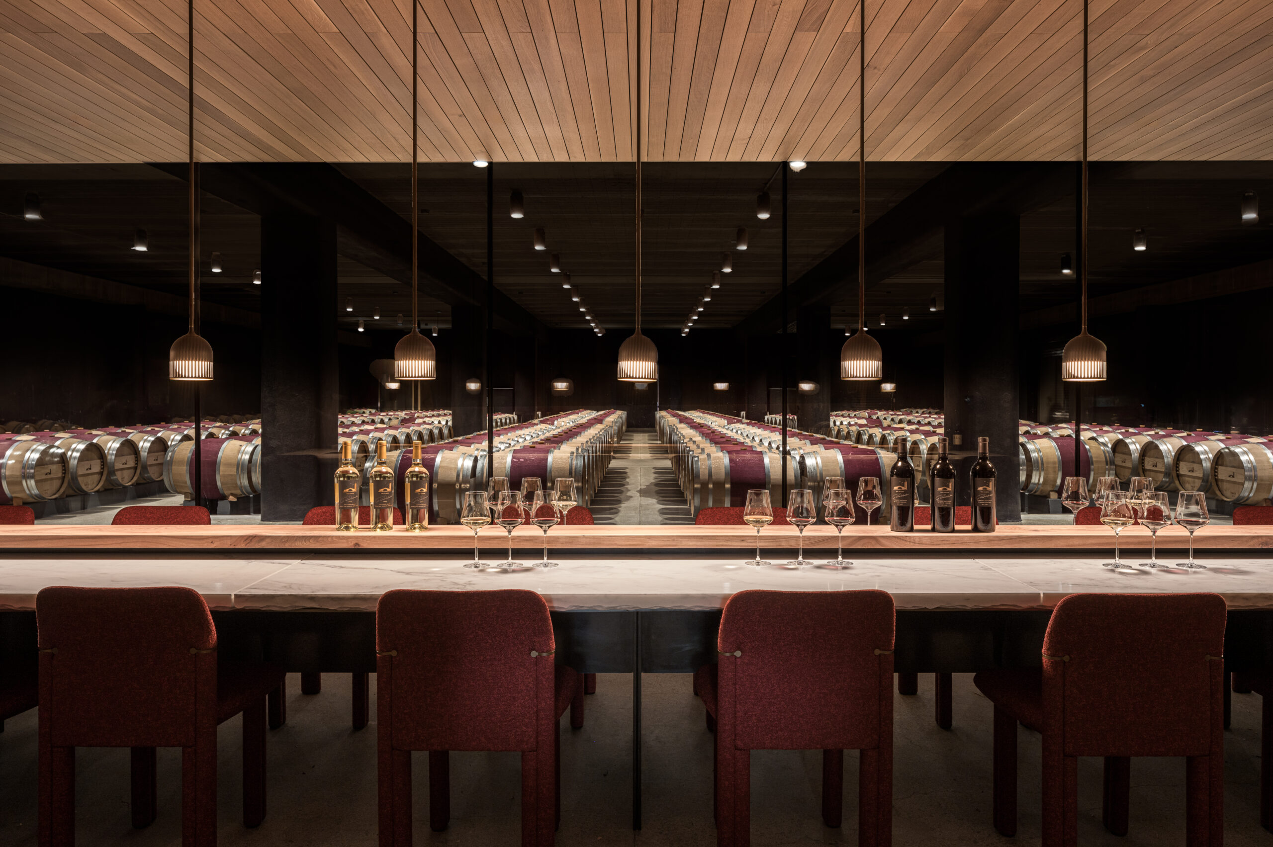 Architects: Aidlan Darling , BAR Architects, LA: Surface Design | Designer: BAMO | Builder: Cello Maudru Construction | Photographer: Adam Potts | Material: Calacatta Caldia Marble Honed & Chiseled